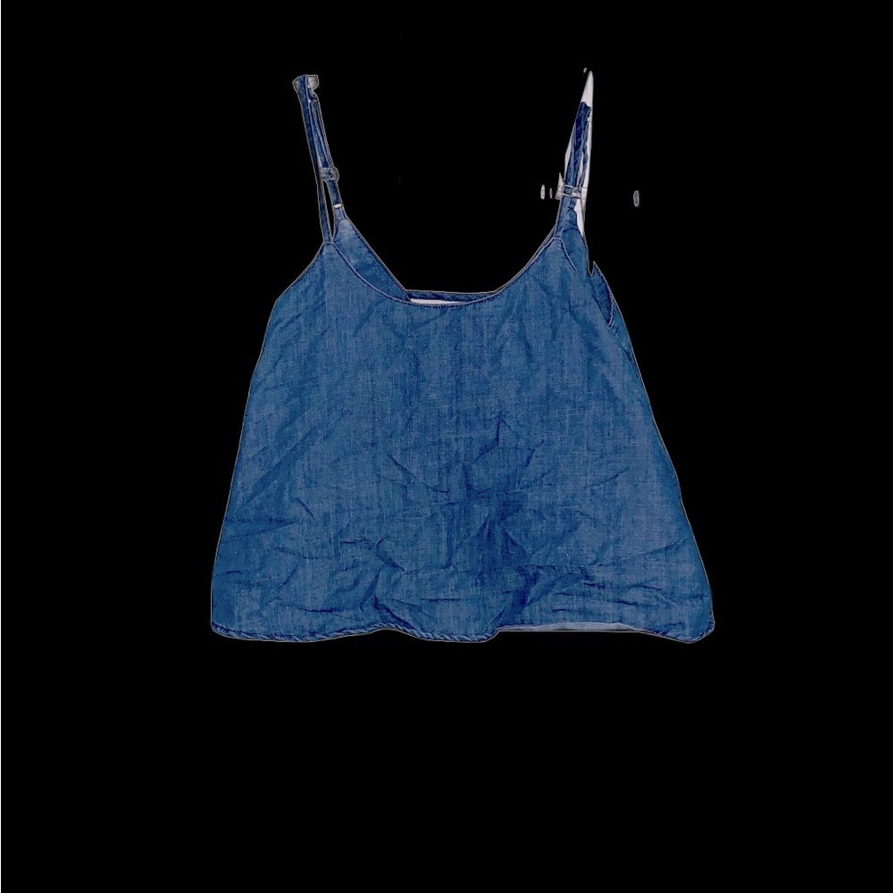 Paper Crane Denim Crop Tank